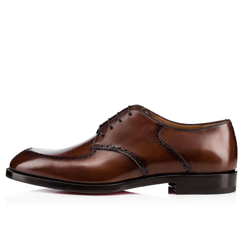 Men's Christian Louboutin A Mon Homme Leather Derby Shoes - Havane [2894-570]